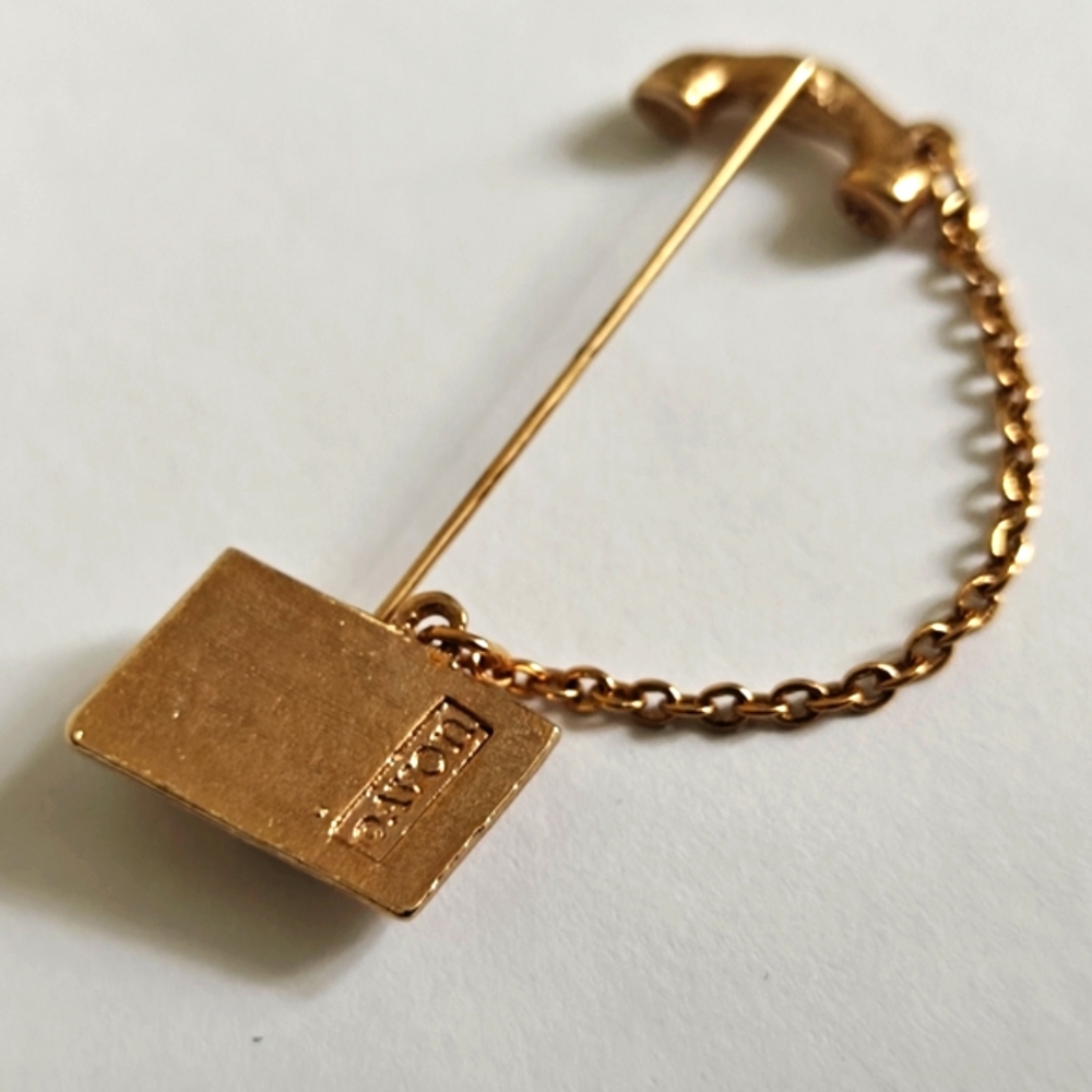 Vintage 80s Avon Gold Rotary Telephone Pin Brooch - Picture 4 of 6
